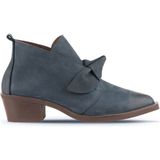 Bueno Shoes Lacivert Nubuk Kadın Topuklu Bot 01WD4003 01WD4003
