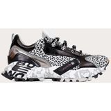 Bueno Shoes Leopar Deri Kadın Spor Ayakkabı - Leopar - Gri - Siyah
