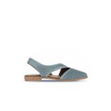 Bueno Shoes Mavi Deri Kadın Düz Sandalet 01wa9202