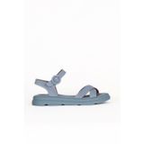 Bueno Shoes Mavi Deri Kadın Düz Sandalet 01wy9409