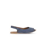 Bueno Shoes Mavi Koyu Alf Süet Kadın Düz Sandalet 01wa5804