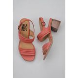 Bueno Shoes Mercan Deri Kadın Topuklu Sandalet 01ws1400 01WS1400