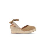 Bueno Shoes Naturel Süet Kadın Dolgu Topuklu Sandalet 14ws7205