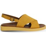 Bueno Shoes Sarı Alf Süet Kadın Düz Sandalet 01WA5404 01WA5404