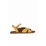 Bueno Shoes Sarı Deri Kadın Düz Sandalet 01wa5703