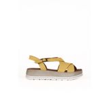 Bueno Shoes Sarı Deri Kadın Düz Sandalet 01we3402