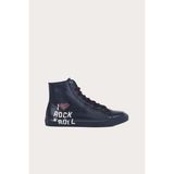 Bueno Shoes Siyah B76C01 Kadın Baskılı Spor Bot - Siyah - Beyaz