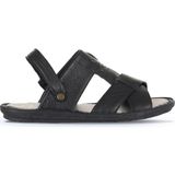 Bueno Shoes Siyah Baskılı Deri Erkek Sandalet 25MS1411 25MS1411 - Siyah Deri Rugan