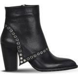 Bueno Shoes Siyah Crispy Deri Kadın Topuklu Bot 33WB14005 33WB14005