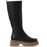 Bueno Shoes Siyah Deri Kadın Düz Çizme 01WV3109 01WV3109