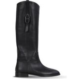 Bueno Shoes Siyah Deri Kadın Düz Çizme 30WC25553 30WC25553