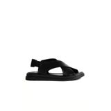 Bueno Shoes Siyah Deri Kadın Düz Sandalet 01wa2603