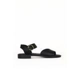 Bueno Shoes Siyah Deri Kadın Düz Sandalet 01we2802