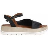Bueno Shoes Siyah Deri Kadın Düz Sandalet 01WE3401 01WE3401