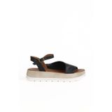 Bueno Shoes Siyah Deri Kadın Düz Sandalet 01we3401