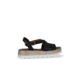 Bueno Shoes Siyah Deri Kadın Düz Sandalet 01we3402