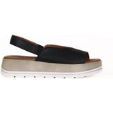 Bueno Shoes Siyah Deri Kadın Düz Sandalet 01WE3403 01WE3403