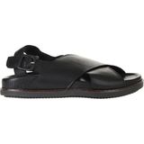Bueno Shoes Siyah Deri Kadın Düz Sandalet 01WU5815 01WU5815