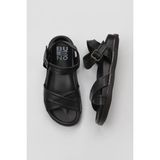 Bueno Shoes Siyah Deri Kadın Düz Sandalet 01WU5830 01WU5830