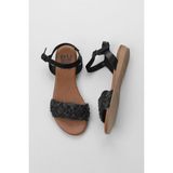 Bueno Shoes Siyah Deri Kadın Düz Sandalet 01WU7450 01WU7450