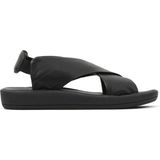 Bueno Shoes Siyah Deri Kadın Düz Sandalet 01WY2303 01WY2303