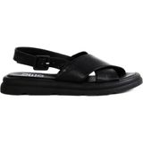 Bueno Shoes Siyah Deri Kadın Düz Sandalet 01WY9403 01WY9403
