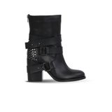 Bueno Shoes Siyah Deri Kadın Topuklu Bot 30wb8085