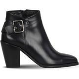 Bueno Shoes Siyah Deri Kadın Topuklu Bot 33WB9510 33WB9510
