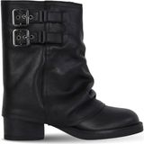 Bueno Shoes Siyah Deri Kadın Topuklu Bot 39WB1429 39WB1429