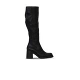 Bueno Shoes Siyah Deri Kadın Topuklu Çizme 01wf3603