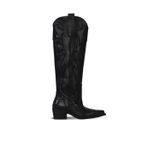 Bueno Shoes Siyah Deri Kadın Topuklu Çizme 39wc9404