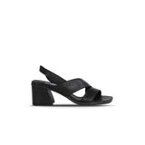 Bueno Shoes Siyah Deri Kadın Topuklu Sandalet 01wa3502