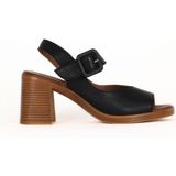 Bueno Shoes Siyah Deri Kadın Topuklu Sandalet 01WE3701 01WE3701