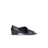 BUENO Shoes Siyah Deri Kadın Topuklu Sandalet 01wn5112
