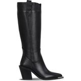 Bueno Shoes Siyah Flotter Deri Kadın Topuklu Çizme 33WC20005 33WC20005