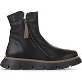 Bueno Shoes Siyah Gri Deri Kadın Düz Bot 01WZ1501 01WZ1501