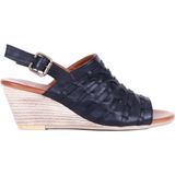 Bueno Shoes Siyah Khv-Bej Deri Kadın Dolgu Topuklu Sandalet - Siyah - Kahve - Bej