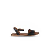 Bueno Shoes Siyah Khv-bej Deri Kadın Düz Sandalet 01wa5704