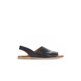 Bueno Shoes Siyah Khv-bej Deri Kadın Düz Sandalet 01wa5706