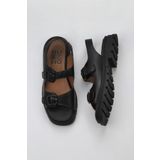 Bueno Shoes Siyah Khv Deri Kadın Düz Sandalet 01WY5505