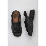 Bueno Shoes Siyah Khv Deri Kadın Düz Sandalet 01wy5506 01WY5506
