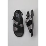 Bueno Shoes Siyah Multi Deri Kadın Düz Sandalet 01WY2012 01WY2012