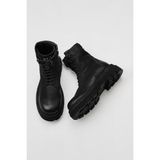 Bueno Shoes Siyah Nubuk Kadın Dolgu Topuklu Bot 01WV1000 01WV1000