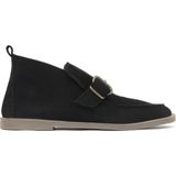 Bueno Shoes Siyah Nubuk Kadın Düz Bot 01WD4210 01WD4210