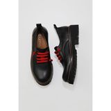 Bueno Shoes Siyah Sarı Deri Kadın Düz Ayakkabı - Siyah - Sarı