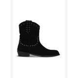 Bueno Shoes Siyah Süet Kadın Düz Bot 30wb25526
