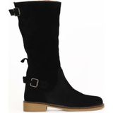 Bueno Shoes Siyah Süet Kadın Düz Çizme 01WD0500 01WD0500