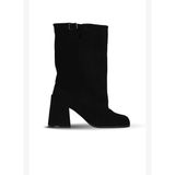 Bueno Shoes Siyah Süet Kadın Topuklu Çizme 42wc6279