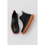 Bueno Shoes Siyah Turuncu Deri Kadın Düz Bot 01WV9701 01WV9701