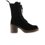 Bueno Shoes Süet Siyah Kadın Topuklu Bot